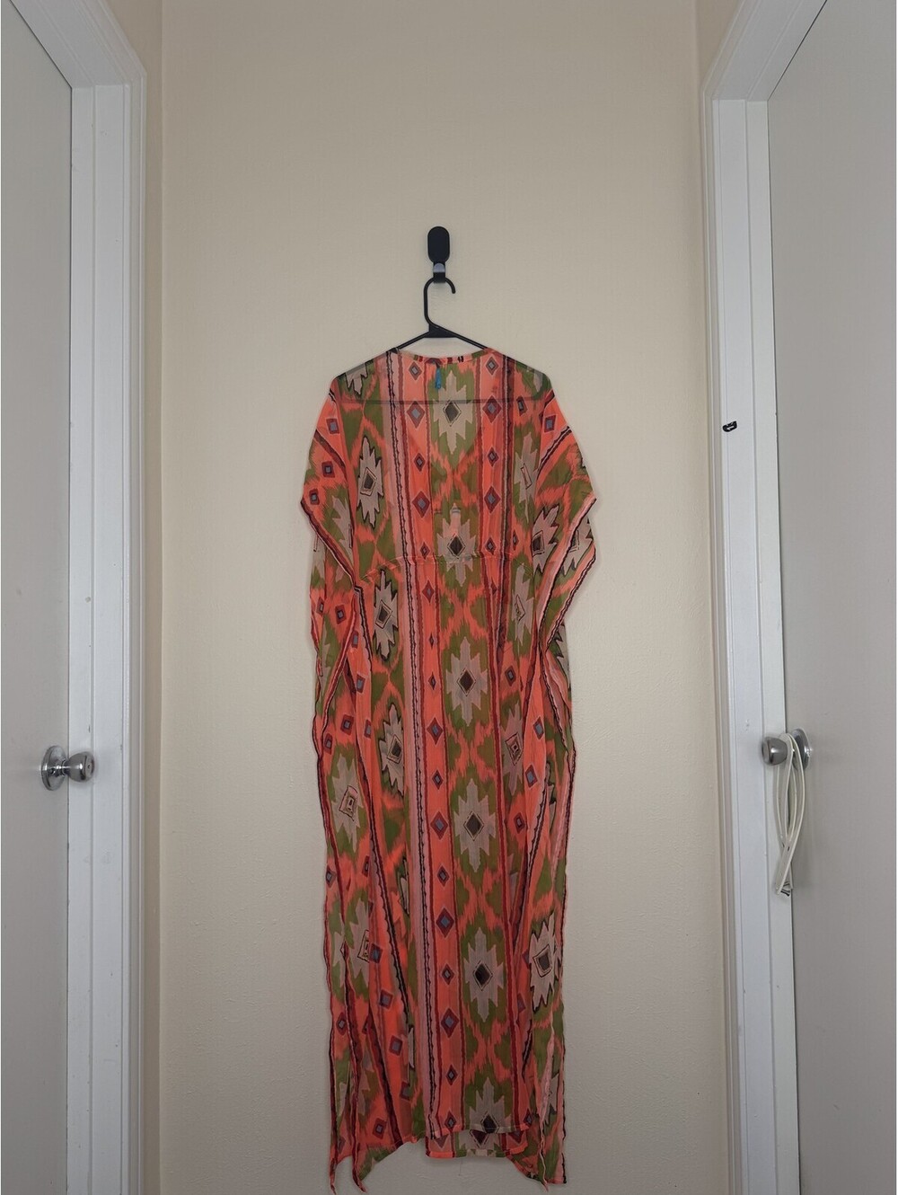 ZL Pattern Swim Cover Up Dress Pink Women's One Size NWT - Picture 2 of 5